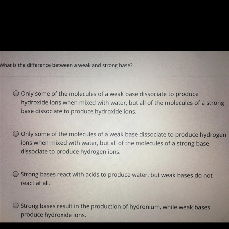 What is the difference between a weak and strong base?-example-1