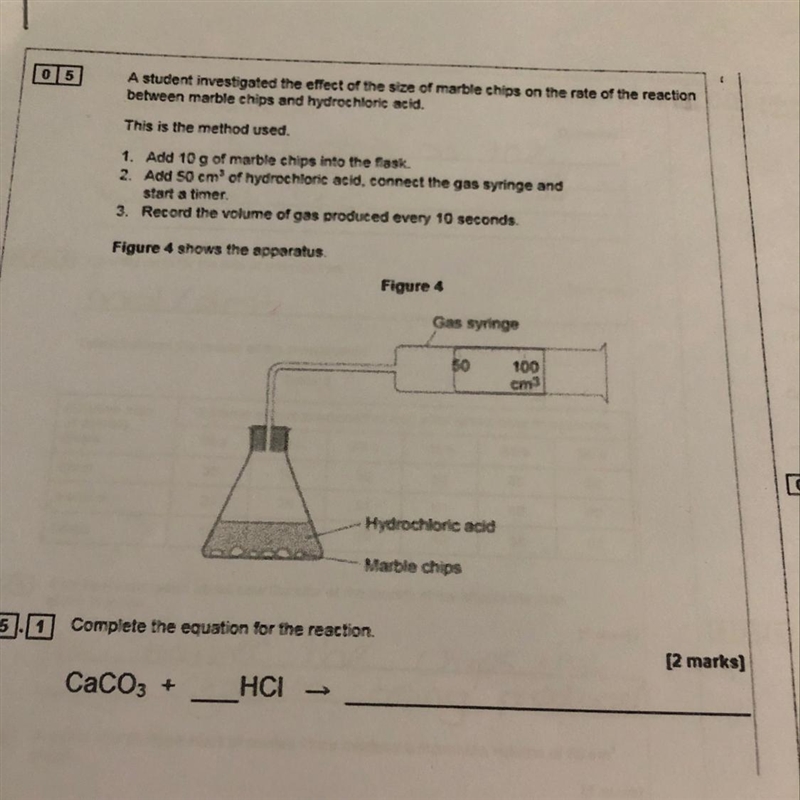 Complete the equation CaCO3+______HCL ↠ _______________-example-1