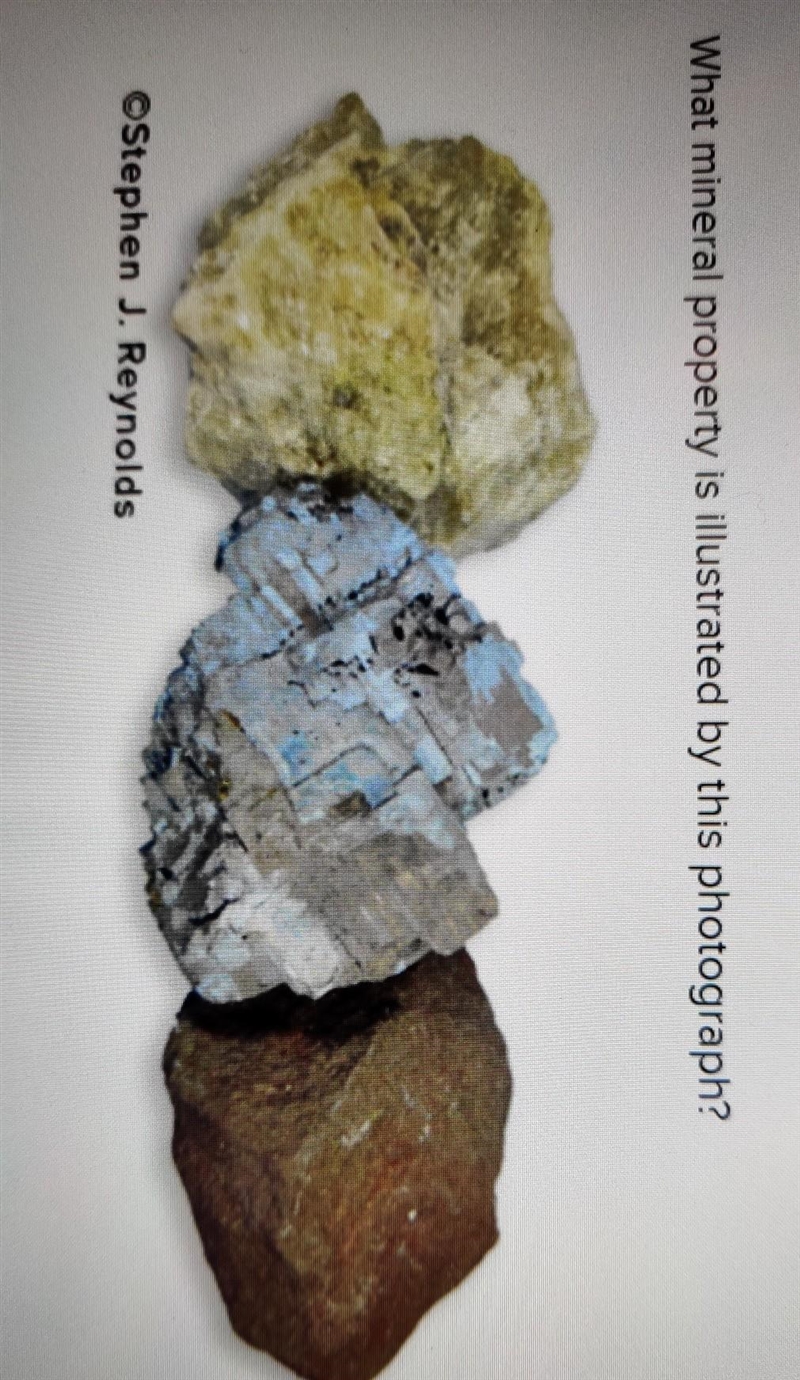 What mineral property is illustrated by this photograph?​-example-1