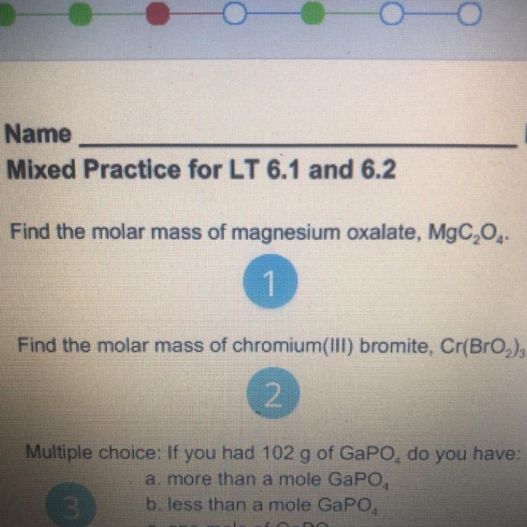 Find the molar mass of magnesium oxalate, MgC2O4-example-1