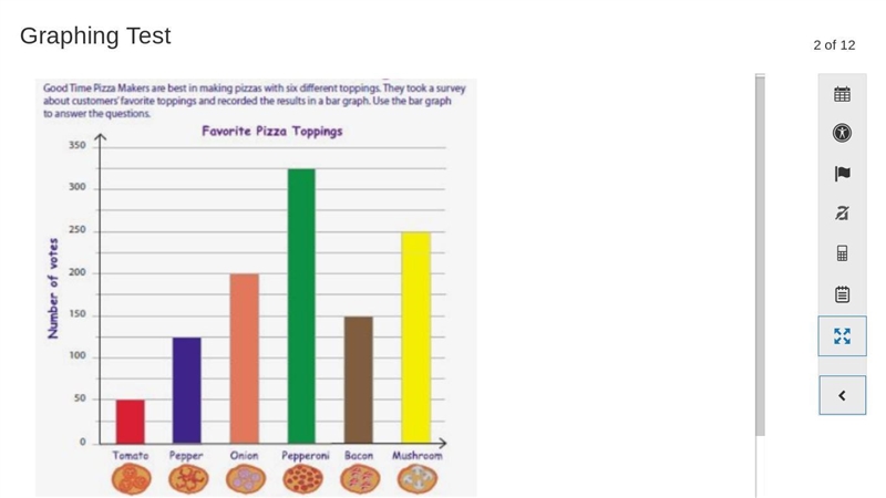 HELP ME!! How many people prefer pepperoni or tomato as a topping?-example-1