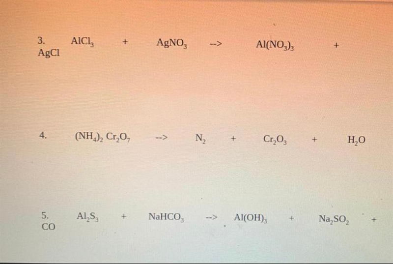 Please Help! I just started balancing equations and my teacher gave me this. Thanks-example-1