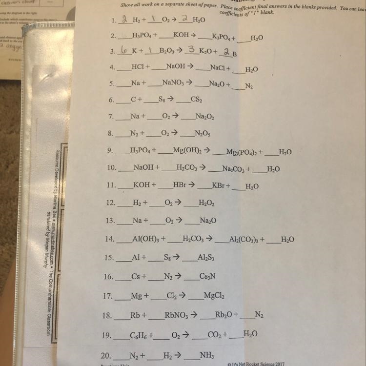 Balancing equations-example-1