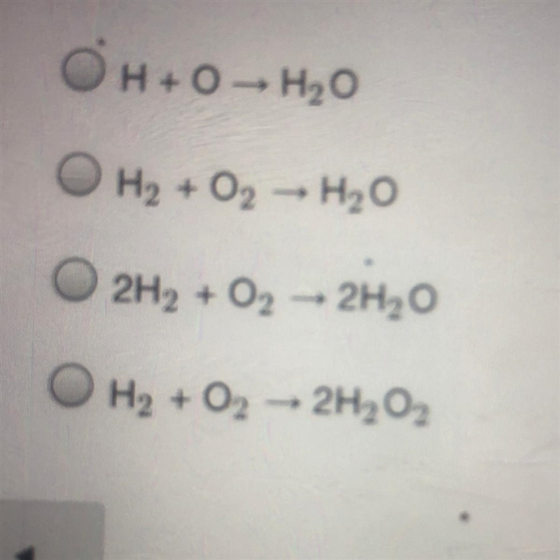 Which chemical equation best represents the law of conversation of matter?-example-1