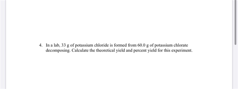 Calculate the theoretical yield and percent yield for this experiment-example-1