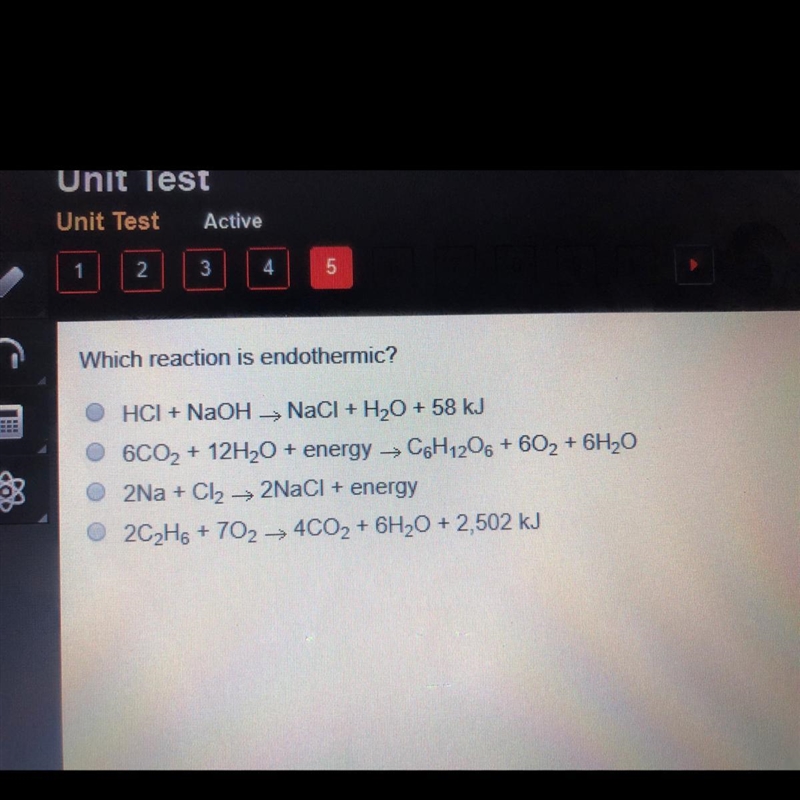 Which reaction is endothermic-example-1