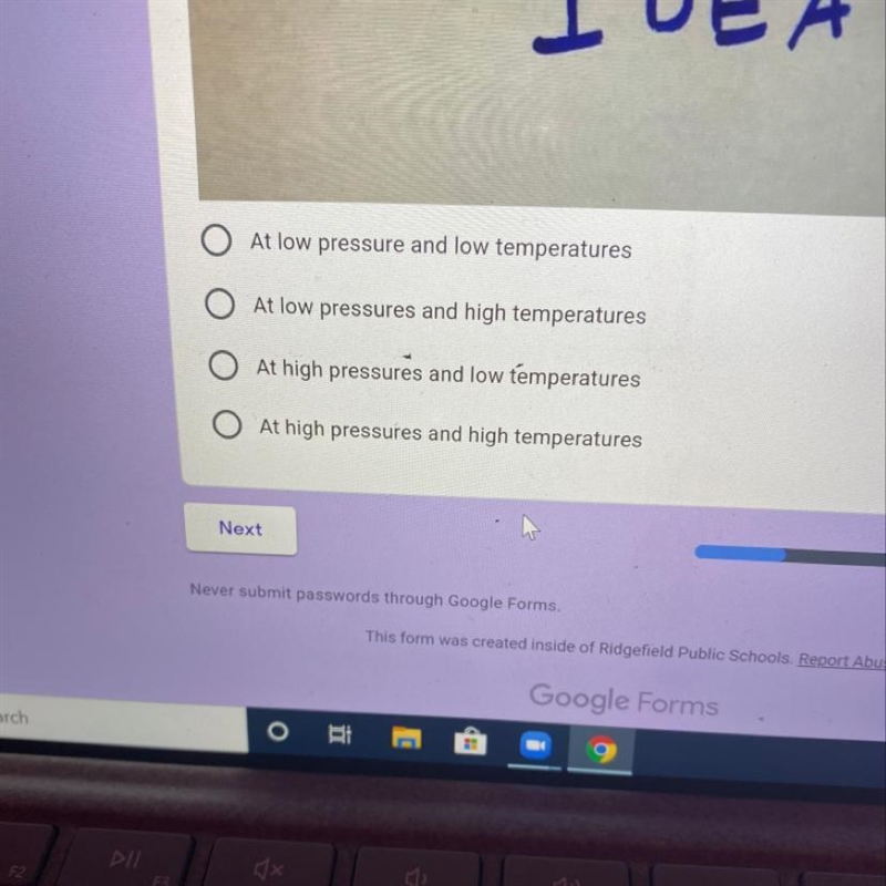 When is gas behavior most ideal?-example-1