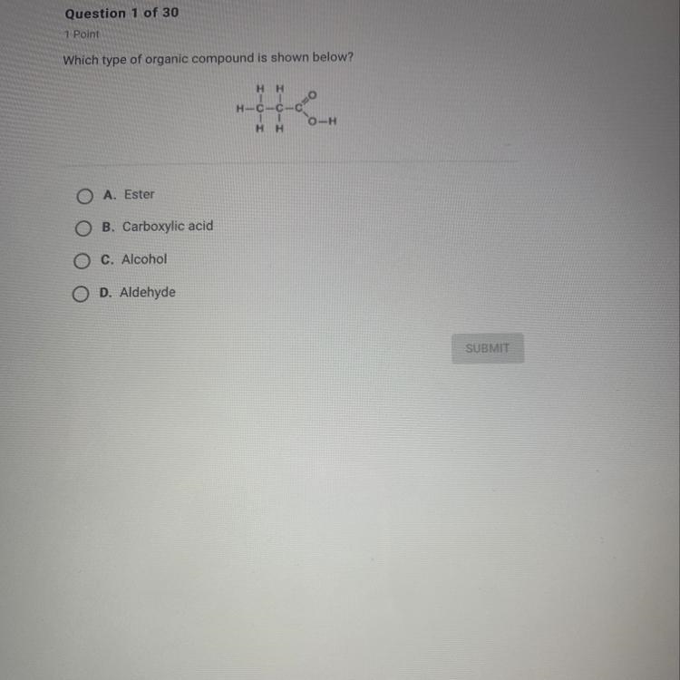 Which type of organic compound is shown below?-example-1