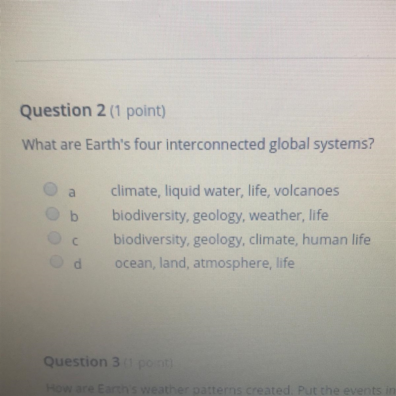 What are Earth's four interconnected global systems?-example-1