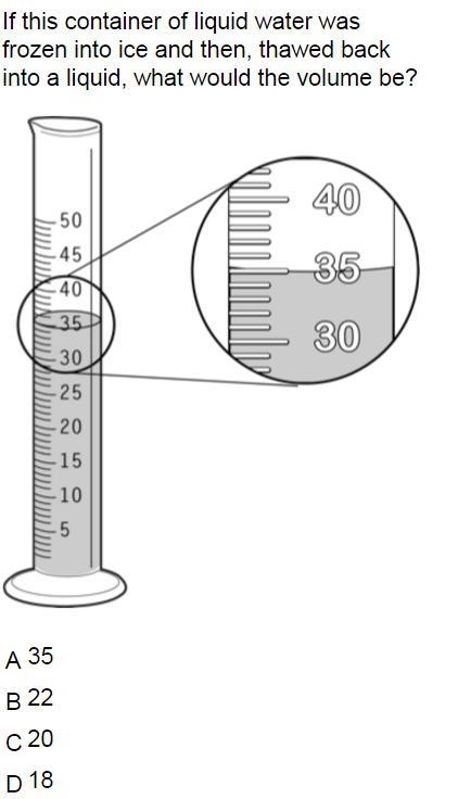 If this container of liquid water was frozen into ice and then, thawed back into liquid-example-1