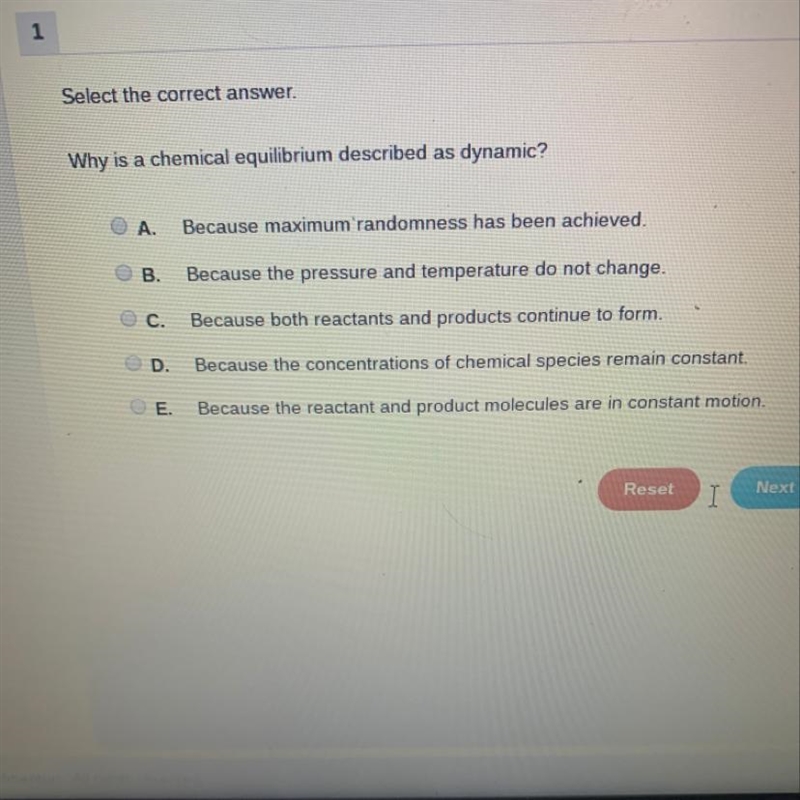 Why is a chemical equilibrium described as dynamic?-example-1