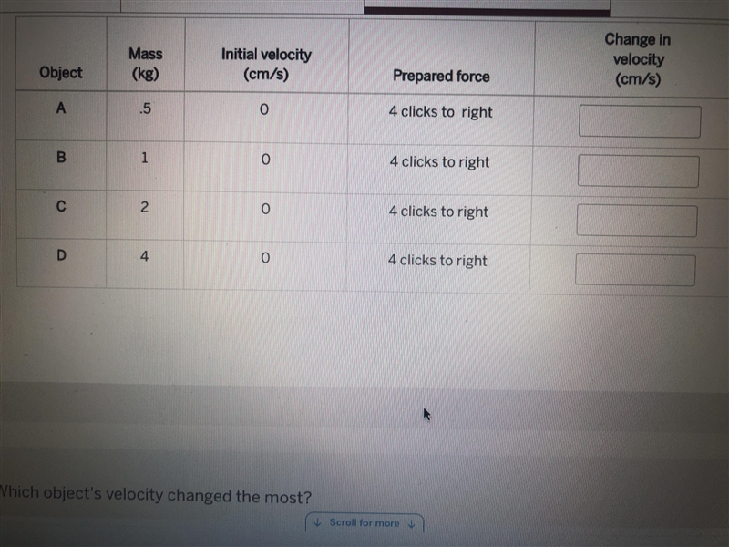 Hello, can someone help me? Please Which velocity changed the most?-example-1