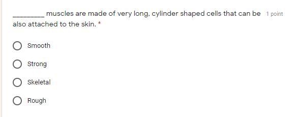 What muscles are made of very long, cylinder shaped cells that can be also attached-example-1