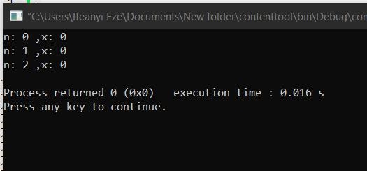 //CODEvoid f(int a){while(a--) {static int n = 0;int x = 0;cout << "n: &quot-example-1