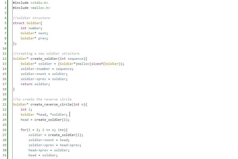 Write a C program that will use the circular doubly linked list. X-Kingdom has trapped-example-1