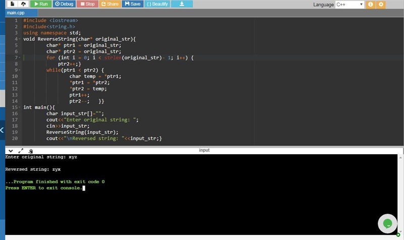 Your team will write a function that reverses a C-string, to practice using pointers-example-1