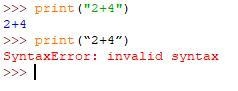 What is the result when you run the following line of code after a prompt >&gt-example-1