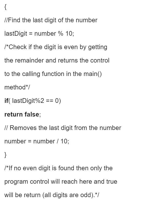 Write a method called allDigitsOdd that returns whether every digit of a positive-example-3