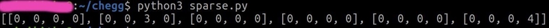 sparse(compact) Description: A sparse matrix is a 2D matrix that has many zeros. Assume-example-1