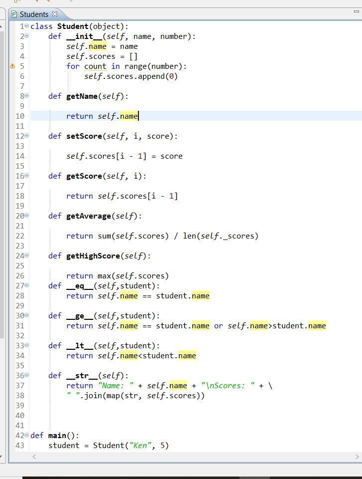 Add three methods to the Student class that compare twoStudent objects. One method-example-1