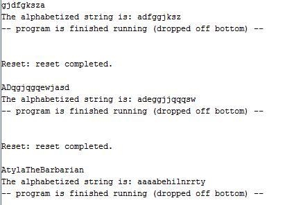 Write a program that does the following: • Alphabetizes a list of small (non-capital-example-4