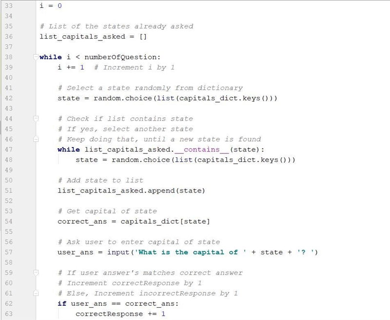 Write a program that creates a dictionary containing the U.S. states as keys, and-example-2