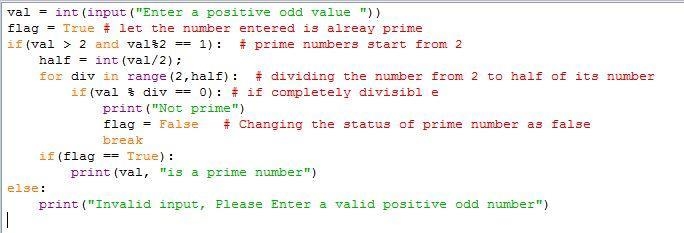 Write a Python program that asks the user for a positive, odd value. Once the value-example-1