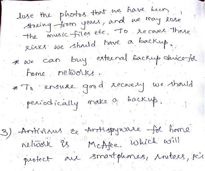 1. Perform risk analysis for your home network. 2. Prepare a disaster recovery plan-example-3