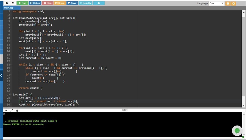 Given an array of non-negative integers arr , your task is to find the number of ways-example-1