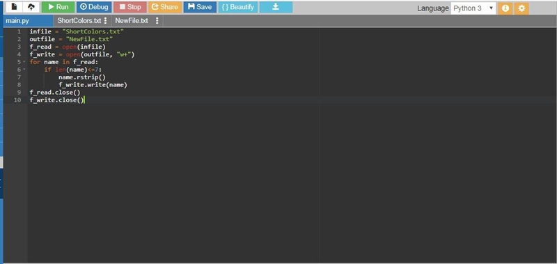 "Crayon Colors The file ShortColors.txt initially contains the names of all the-example-1