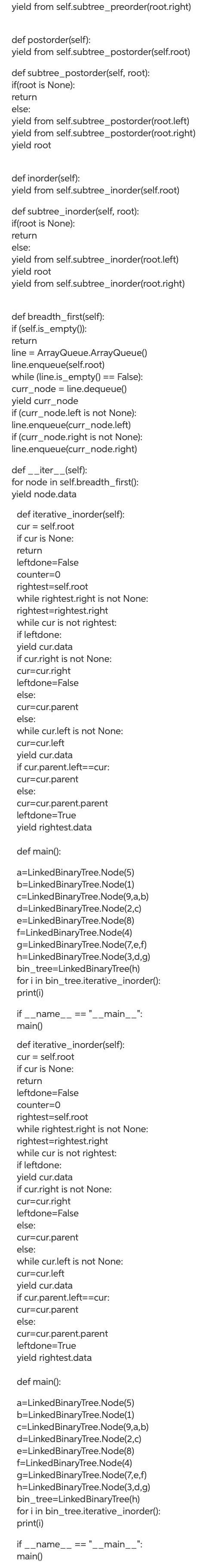 Add the following method to the LinkedBinaryTree class: def leaves_list(self) When-example-3