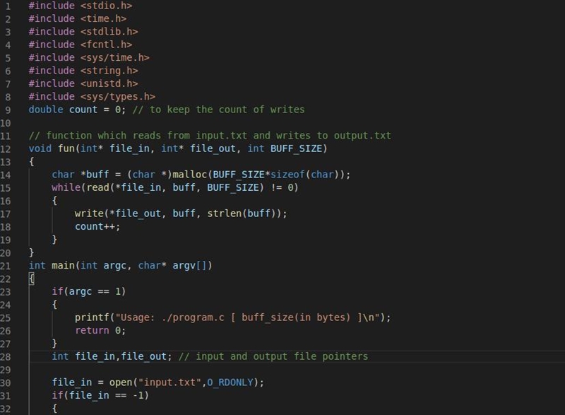 Implement a program to measure the impact of application-level buffer sizes on read-example-4