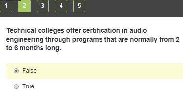 Technical colleges offer certification in audio engineering through programs that-example-1