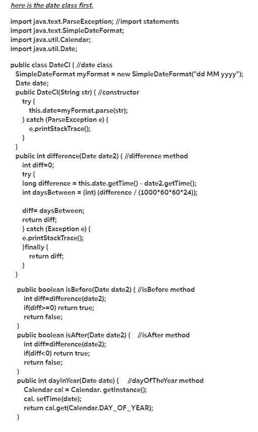 /** What is a method that Determines whether this Date is before the Date d. * @return-example-1