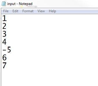 Write a program that reads a stream of integers from a file and writes only the positive-example-2