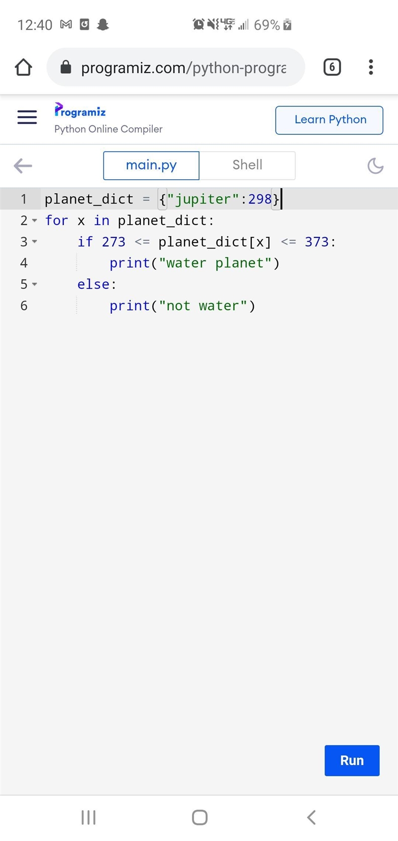 Im trying to call the keys in a dictionary I have called "planet_dict". in-example-1