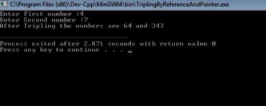 Write a program that lets the user input two integers. You want to triple both integers-example-1