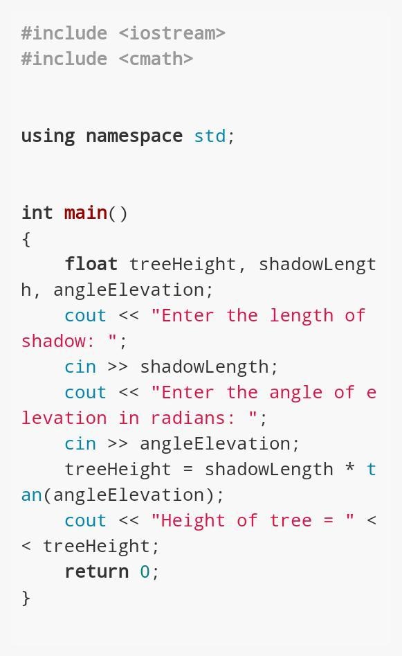 Simple geometry can compute the height of an object from the object's shadow length-example-1