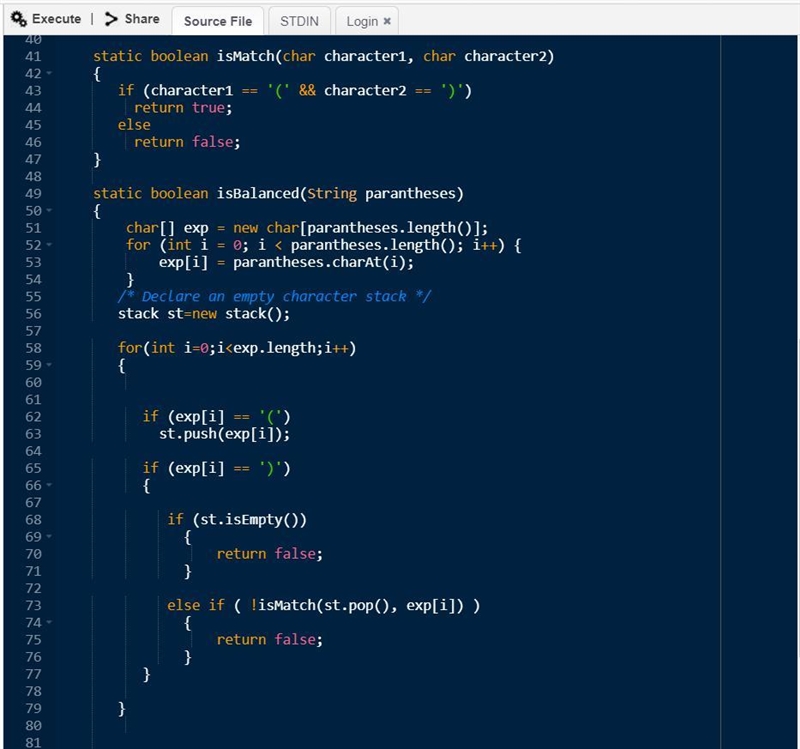 30 points) Suppose you are given a string containing only the characters ( and ). In-example-2