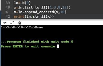 Define an iterative function named append_ordered; it is passed two arguments: a linked-example-1