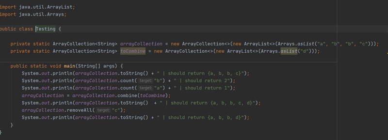 Add the following methods to the ArrayCollection class, and create a test driver for-example-2