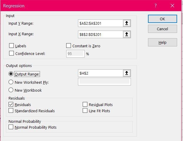 Use Excel to develop a regression model for the Consumer Food Database (using the-example-2