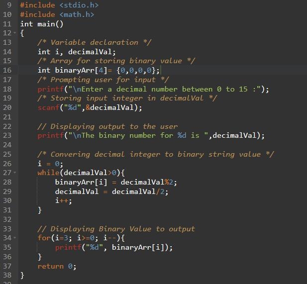 Write a program that prompts the user to enter a decimal number between 0 and 15 and-example-1