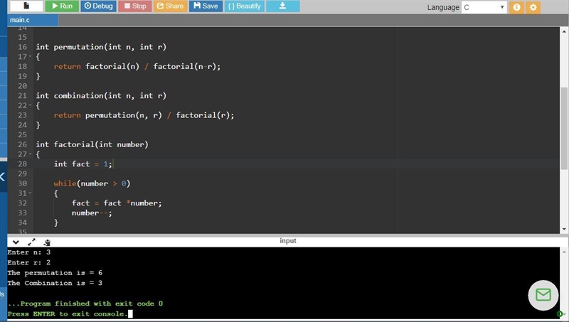 Write two functions called permutation() and combination(), where permutation() computes-example-1