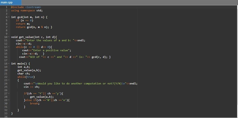 The greatest common divisor (GCD) of two values can be computed usingEuclid's algorithm-example-1