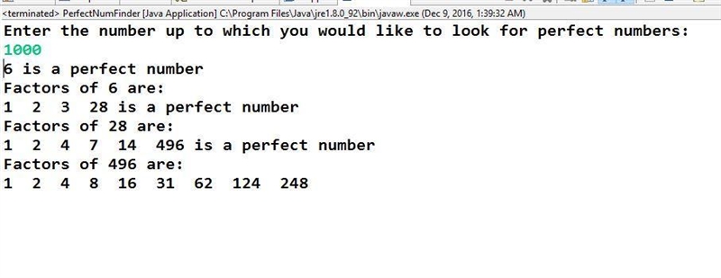 6.24 (Perfect Numbers) An integer number is said to be a perfect number if its factors-example-1