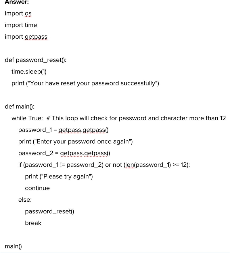 Password Checking Software to reset passwords often requires the user to enter the-example-1