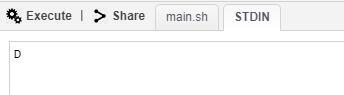 Write a script called checkLetter.sh Review Greeting.sh for an example. Use a read-example-1