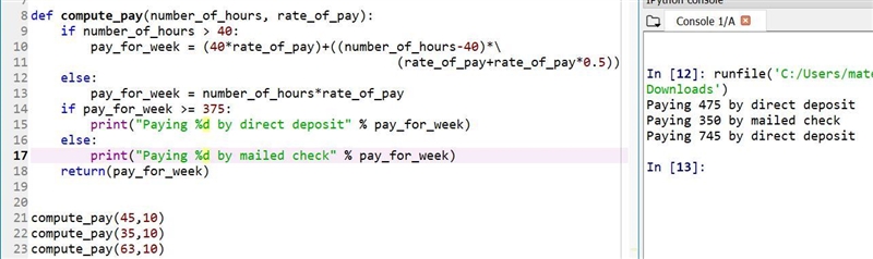 In Python please: For below program, please follow the rule that people who get paid-example-1