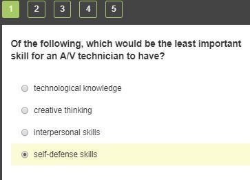 Of the following, which would be the least important skill for an A/V technician to-example-1